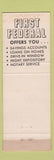 Matchbook Cover - First Federal Savings and Loan Champaign IL