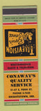 Matchbook Cover - Conaway's Quality Service TV Repair Knightstown IN