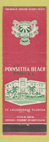 Matchbook Cover - Poinsettia Beach Hotel Fort Lauderdale FL