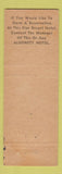 Matchbook Cover - Poinsettia Beach Hotel Fort Lauderdale FL