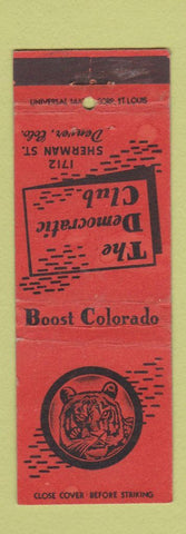 Matchbook Cover - Demoncratic Club Denver Colorado WEAR