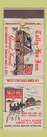 Matchbook Cover - Tally Ho Inn West Chicago IL