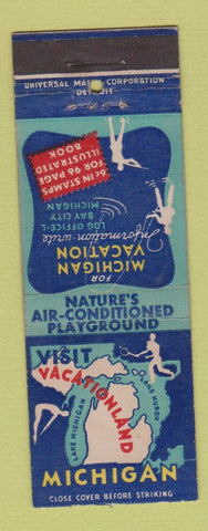 Matchbook Cover - Michigan MI Tourism Bay City MI