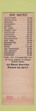 Matchbook Cover - BBQ Inn Northwest Travel Agency Tillicum WA SAMPLE