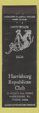Matchbook Cover - Harrisburg PA Republican Club WEAR
