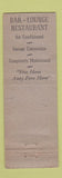 Matchbook Cover - Colonial Hotel York PA WEAR