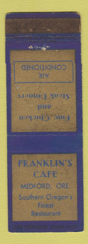 Matchbook Cover - Franklin's Cafe Medford OR WEAR