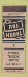 Matchbook Cover - Stilwell Trucking Service