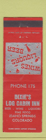 Matchbook Cover - Dixie's Log Cabin Inn Idaho Springs Colorado