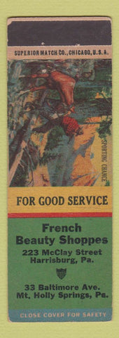 Matchbook Cover - French Beauty Shoppes Harrisburg PA Mount Holly Springs