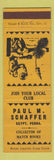 Matchbook Cover - Paul M Schaffer Match Collector Egypt PA YELLOW