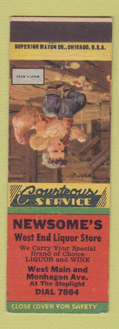 Matchbook Cover - Newsome's West End Liquor Store Middletown? NY?