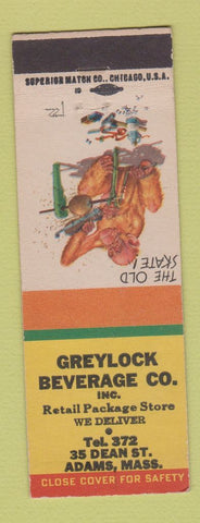 Matchbook Cover - Greylock Beverage Company Adams MA