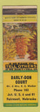Matchbook Cover - Darly Don Court Motel Fairmont NE