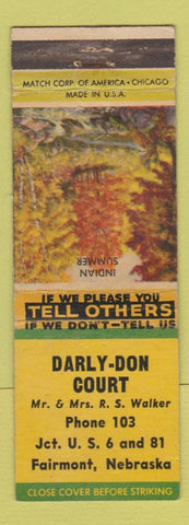Matchbook Cover - Darly Don Court Motel Fairmont NE