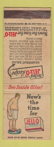 Matchbook Cover - Jello Desert man on scale Star Mold Offer