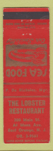 Matchbook Cover - The Lobster Restaurant East Orange NJ WEAR