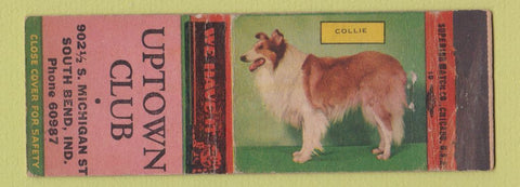 Matchbook Cover - Uptown Club South Bend IN Collie