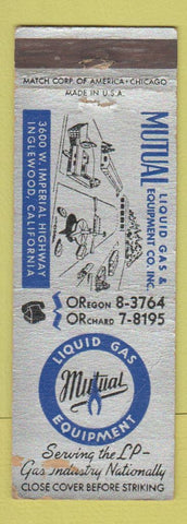 Matchbook Cover - Mutual Liquid Gas Inglewood CA WEAR