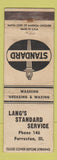Matchbook Cover - Lang's Standard oil gas Forreston IL WORN