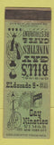 Matchbook Cover - Gay Nineties New York City girlie WORN