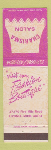 Matchbook Cover - Charisma Salon Livonia MI