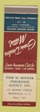 Matchbook Cover - Grain Dealers Mutual Insurance Pink Hooper Reidsville NC