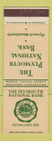 Matchbook Cover - Plymouth National Bank MA