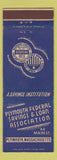 Matchbook Cover - Plymouth Federal Savings and Loan MA