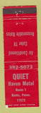 Matchbook Cover - Quiet Haven Motel Ronks PA