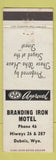 Matchbook Cover - Branding Iron Motel Dubois WY WEAR