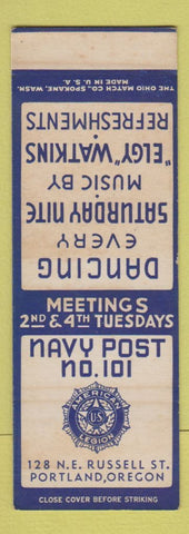 Matchbook Cover - American Legion Portland OR SAMPLE