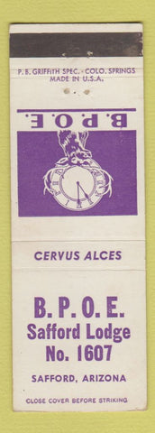 Matchbook Cover - Elks Lodge Safford AZ