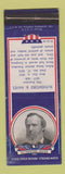 Matchbook Cover - 1930's Diamond Presidents Rutherford B Hayes WEAR