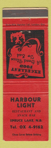 Matchbook Cover - Harbour Light Spruce Lake NB