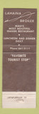 Matchbook Cover - Lahaina Broiler Maui Hawaii