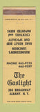 Matchbook Cover - The Gaslight Albany NY WEAR