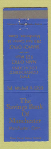Matchbook Cover - Savings Bank of Manchester CT