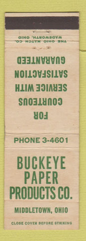 Matchbook Cover - Buckeye Paper Products Middletown OH