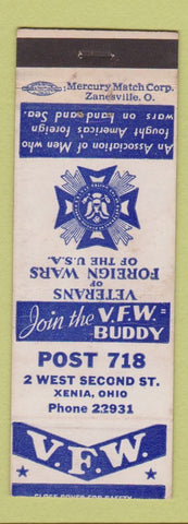 Matchbook Cover - VFW Xenia OH