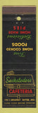 Matchbook Cover - Sacksteder's Cafeteria Dayton OH
