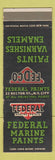 Matchbook Cover - Federal Marine Paints New York City