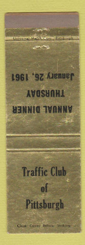 Matchbook Cover - Traffic Club of Pittsburgh PA 1961