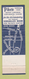Matchbook Cover - Pike's Verdugo Oaks Glendale CA