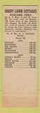 Matchbook Cover - Shady Lawn Motel Oakland IA
