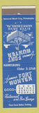 Matchbook Cover - Fort Hunter Harrisburg PA restaurant
