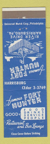 Matchbook Cover - Fort Hunter Harrisburg PA restaurant