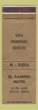 Matchbook Cover - El Camino Motel Waco TX WEAR