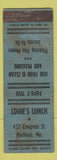 Matchbook Cover - Louie's Lunch Portland ME WORN