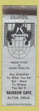 Matchbook Cover - Rainbow Cafe Altus OK